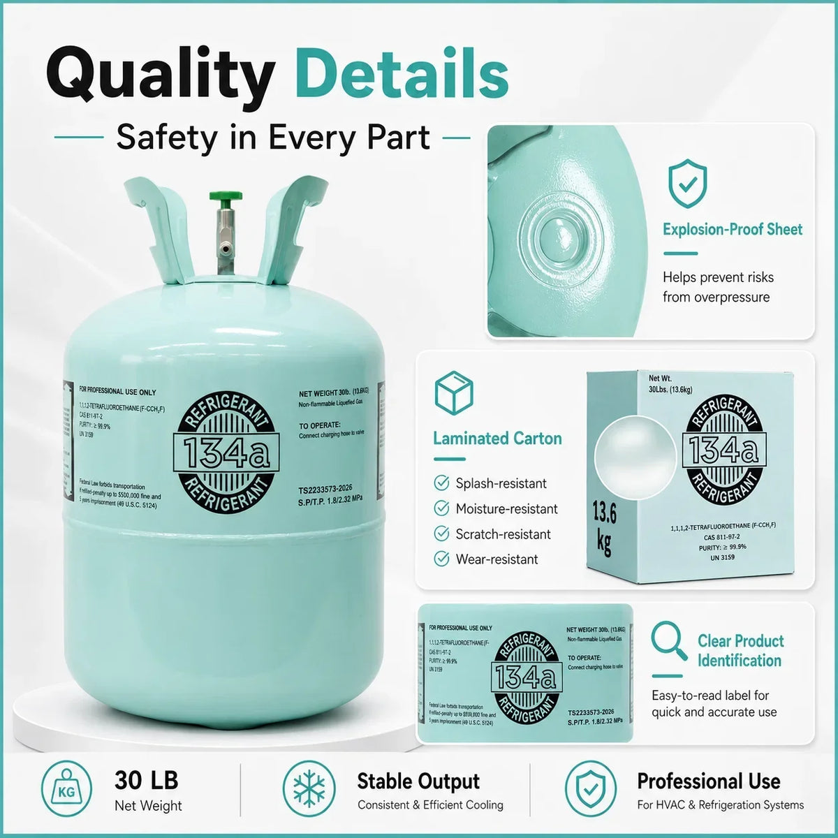 30LBS R134a Refrigerant
