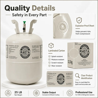 25LBS R407A Refrigerant